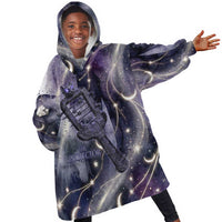 Bastet Egyptian Kid Wearable Blanket Hoodie Cat Goddess Cosmic Protector Moon Magic Night Sky
