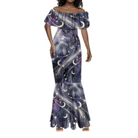 Bastet Egyptian Mermaid Dress Cat Goddess Cosmic Protector Moon Magic Night Sky