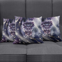 Bastet Egyptian Pillow Cover Cat Goddess Cosmic Protector Moon Magic Night Sky
