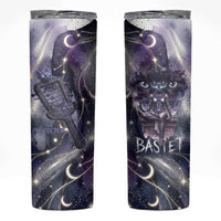 Bastet Egyptian Skinny Tumbler Cat Goddess Cosmic Protector Moon Magic Night Sky