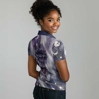 Bastet Egyptian Women Polo Shirt Cat Goddess Cosmic Protector Moon Magic Night Sky