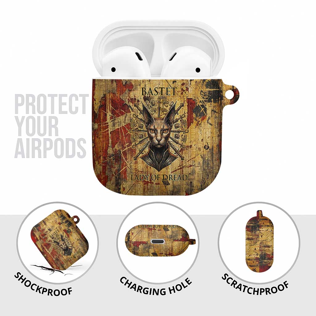 Bastet Egyptian AirPods Case Eye of Ra Cat Goddess Lady of Dread Ancient Power