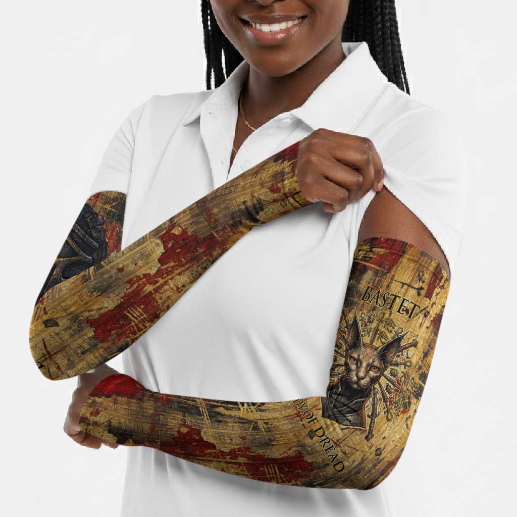 Bastet Egyptian Arm Sleeves Eye of Ra Cat Goddess Lady of Dread Ancient Power
