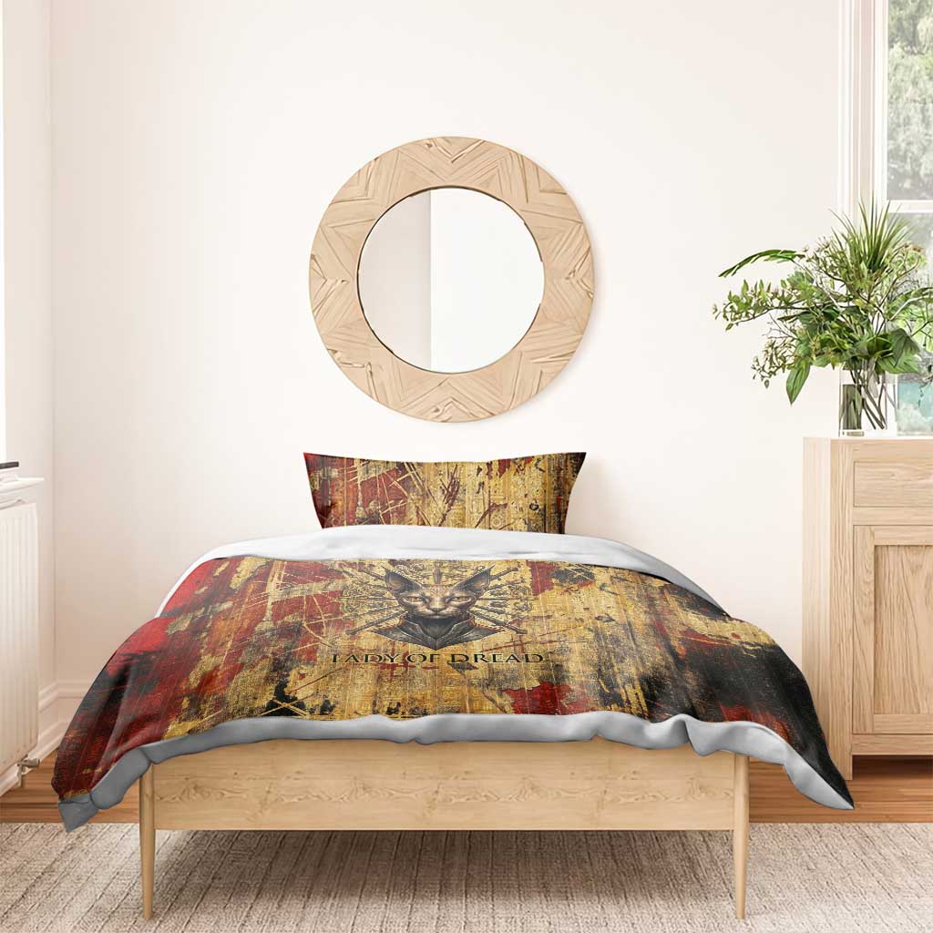 Bastet Egyptian Bedding Set Eye of Ra Cat Goddess Lady of Dread Ancient Power