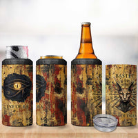 Bastet Egyptian 4 in 1 Can Cooler Tumbler Eye of Ra Cat Goddess Lady of Dread Ancient Power