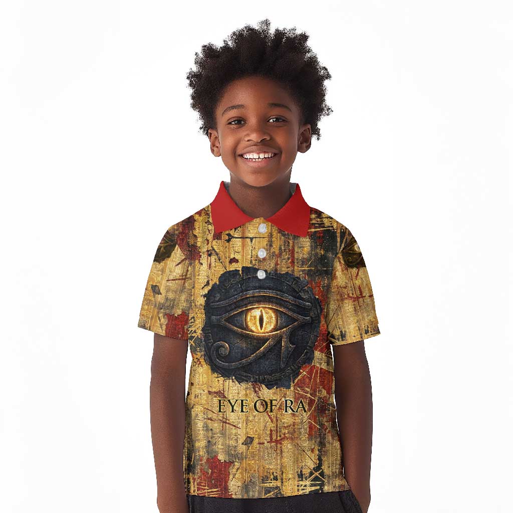 Bastet Egyptian Kid Polo Shirt Eye of Ra Cat Goddess Lady of Dread Ancient Power