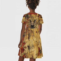 Bastet Egyptian Kid Short Sleeve Dress Eye of Ra Cat Goddess Lady of Dread Ancient Power