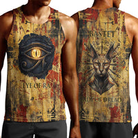 Bastet Egyptian Men Tank Top Eye of Ra Cat Goddess Lady of Dread Ancient Power