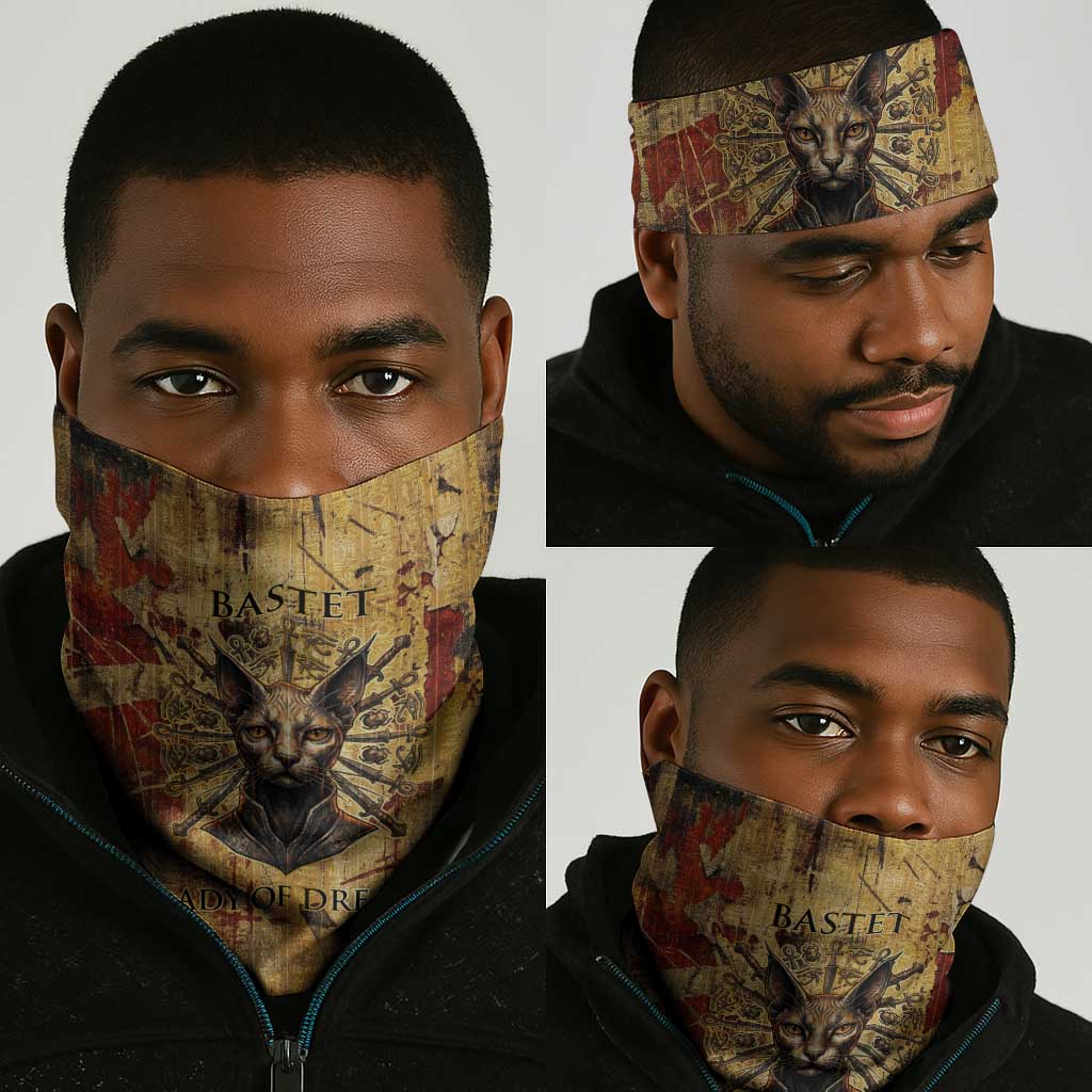 Bastet Egyptian Neck Gaiter Eye of Ra Cat Goddess Lady of Dread Ancient Power