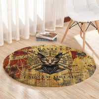 Bastet Egyptian Round Carpet Eye of Ra Cat Goddess Lady of Dread Ancient Power