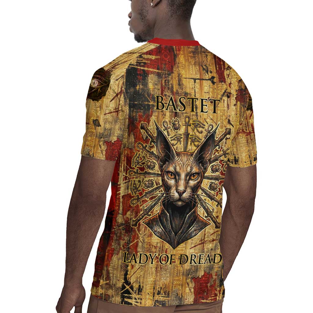 Bastet Egyptian Rugby Jersey Eye of Ra Cat Goddess Lady of Dread Ancient Power