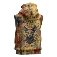 Bastet Egyptian Sleeveless Hoodie Eye of Ra Cat Goddess Lady of Dread Ancient Power