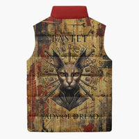Bastet Egyptian Sleeveless Puffer Jacket Eye of Ra Cat Goddess Lady of Dread Ancient Power