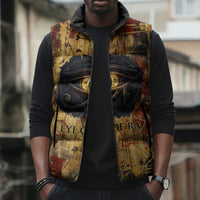 Bastet Egyptian Sleeveless Puffer Jacket Eye of Ra Cat Goddess Lady of Dread Ancient Power