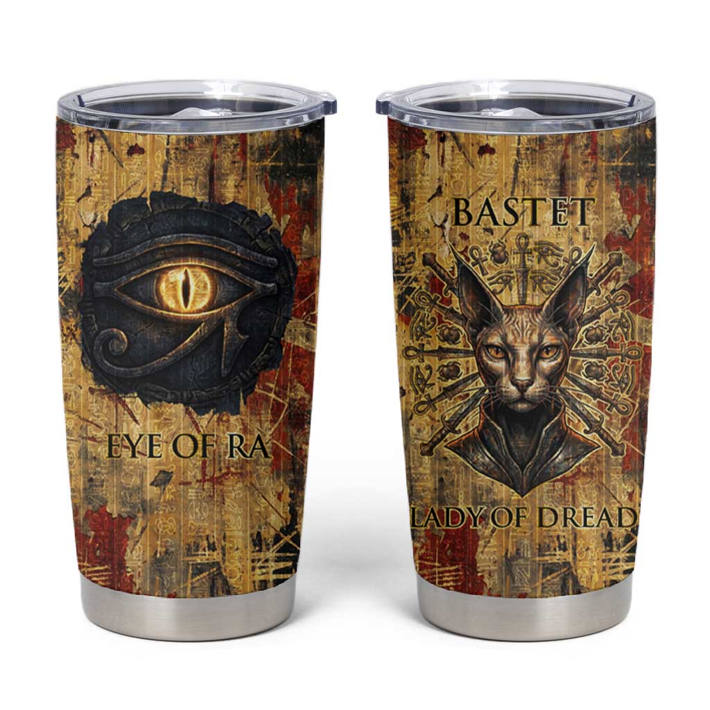 Bastet Egyptian Tumbler Cup Eye of Ra Cat Goddess Lady of Dread Ancient Power