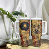 Bastet Egyptian Tumbler With Handle Eye of Ra Cat Goddess Lady of Dread Ancient Power