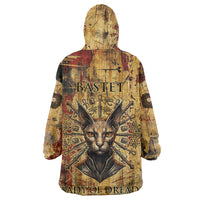 Bastet Egyptian Wearable Blanket Hoodie Eye of Ra Cat Goddess Lady of Dread Ancient Power