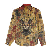 Bastet Egyptian Women Casual Shirt Eye of Ra Cat Goddess Lady of Dread Ancient Power
