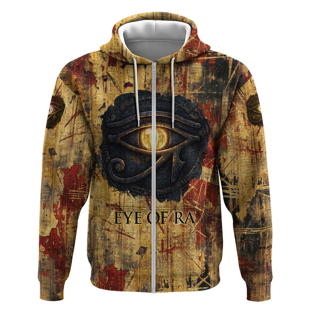 Bastet Egyptian Zip Hoodie Eye of Ra Cat Goddess Lady of Dread Ancient Power