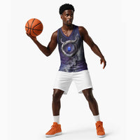 Bat Egyptian Basketball Jersey Cow Goddess Celestial Face Horn Ring Gem Cosmic Starry Sky
