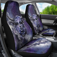 Bat Egyptian Car Seat Cover Cow Goddess Celestial Face Horn Ring Gem Cosmic Starry Sky