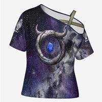 Bat Egyptian Cross Shoulder Shirt Cow Goddess Celestial Face Horn Ring Gem Cosmic Starry Sky