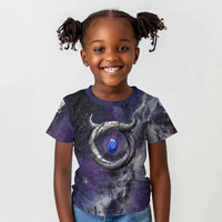 Bat Egyptian Kid T shirt Cow Goddess Celestial Face Horn Ring Gem Cosmic Starry Sky