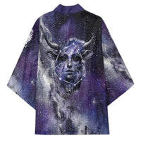 Bat Egyptian Kimono Cow Goddess Celestial Face Horn Ring Gem Cosmic Starry Sky