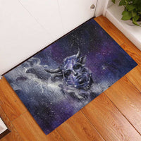 Bat Egyptian Rubber Doormat Cow Goddess Celestial Face Horn Ring Gem Cosmic Starry Sky