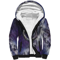 Bat Egyptian Sherpa Hoodie Cow Goddess Celestial Face Horn Ring Gem Cosmic Starry Sky