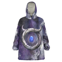 Bat Egyptian Wearable Blanket Hoodie Cow Goddess Celestial Face Horn Ring Gem Cosmic Starry Sky