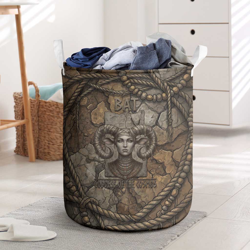 Bat Laundry Basket Goddess of the Cosmos Ancient Egyptian Cow Horns Stone