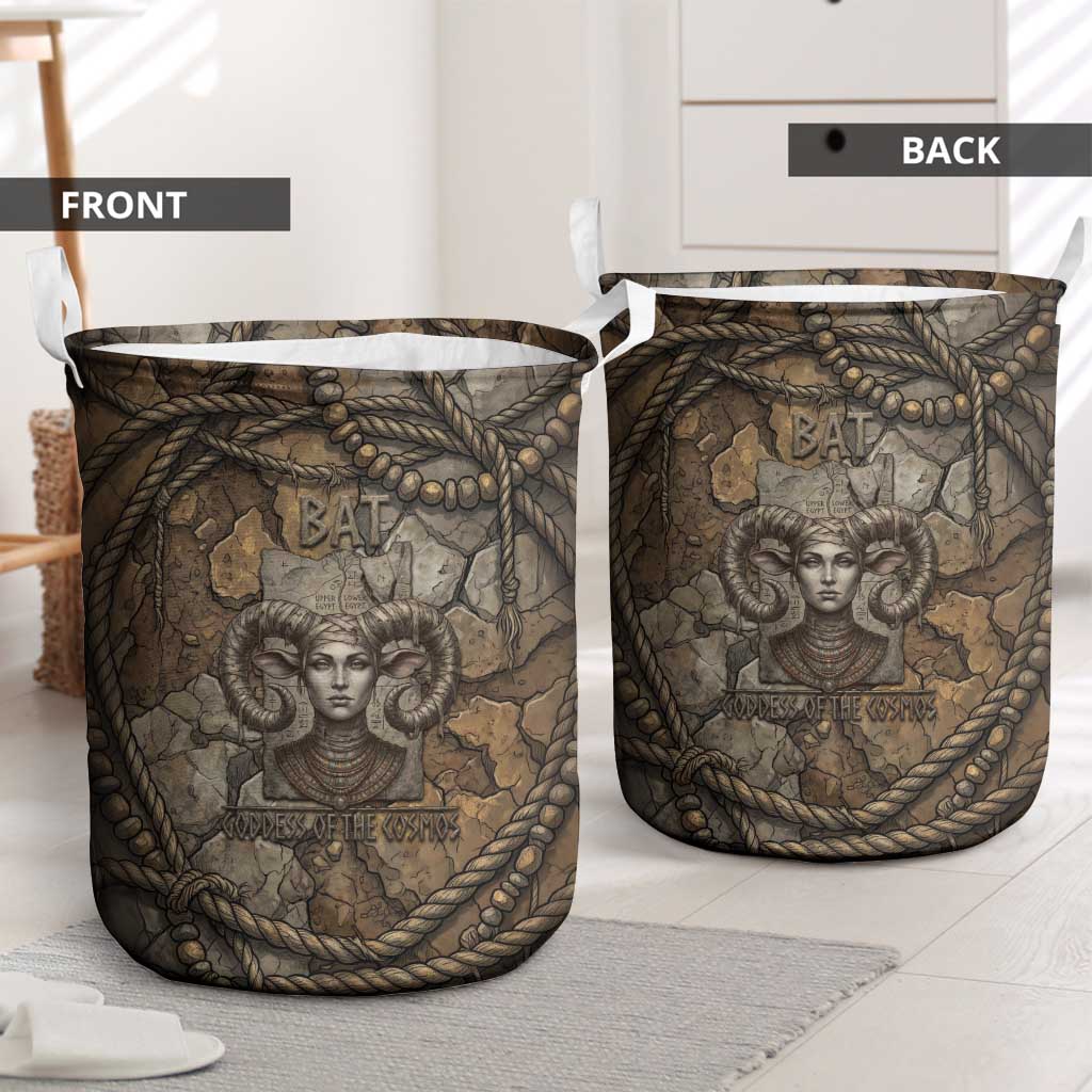 Bat Laundry Basket Goddess of the Cosmos Ancient Egyptian Cow Horns Stone