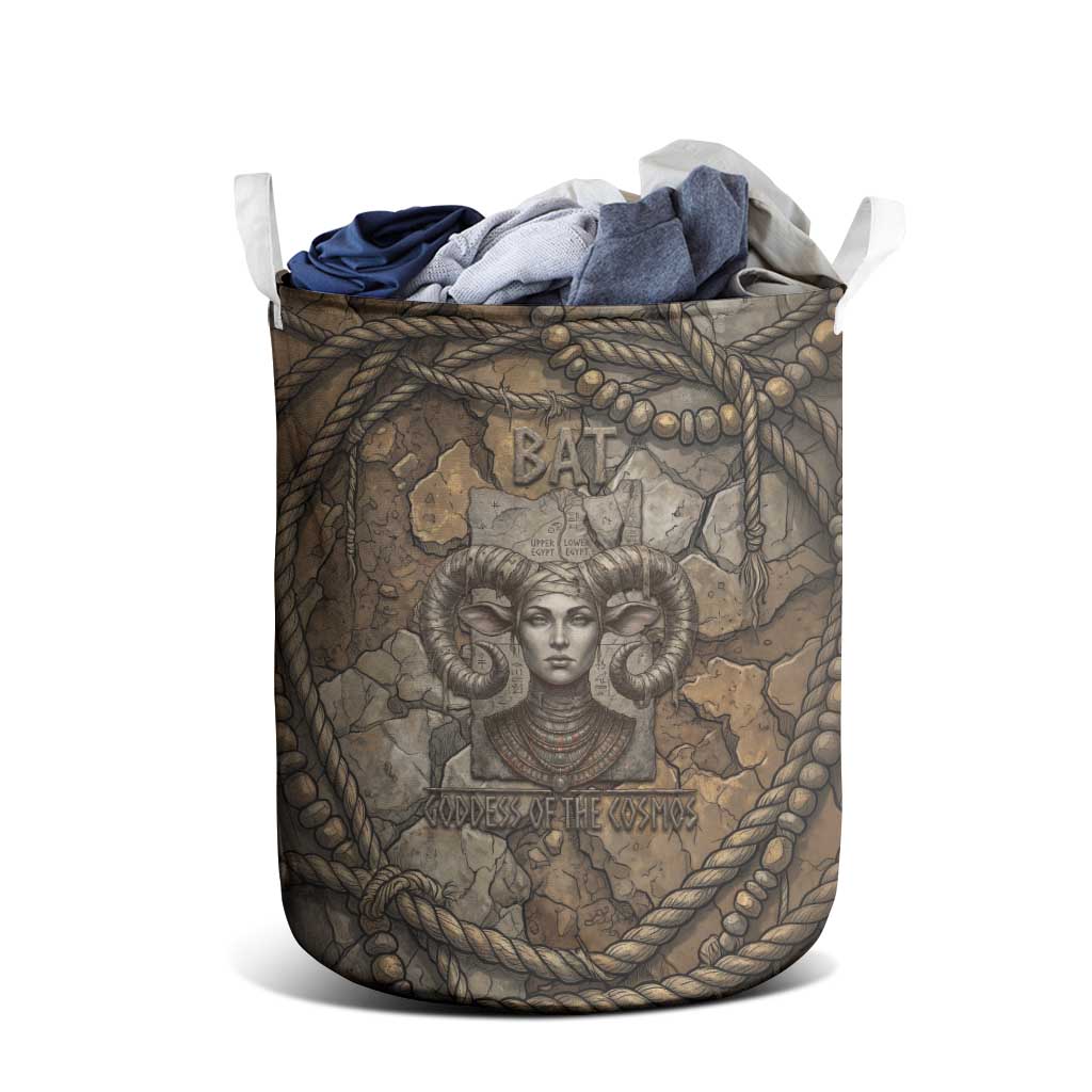 Bat Laundry Basket Goddess of the Cosmos Ancient Egyptian Cow Horns Stone