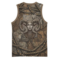 Bat Basketball Jersey Goddess of the Cosmos Ancient Egyptian Cow Horns Stone