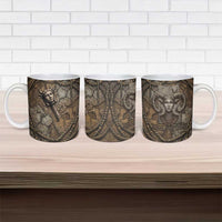 Bat Ceramic Mug Goddess of the Cosmos Ancient Egyptian Cow Horns Stone