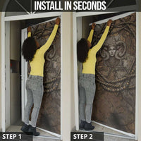 Bat Door Cover Goddess of the Cosmos Ancient Egyptian Cow Horns Stone