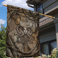 Bat Garden Flag Goddess of the Cosmos Ancient Egyptian Cow Horns Stone