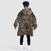 Bat Kid Wearable Blanket Hoodie Goddess of the Cosmos Ancient Egyptian Cow Horns Stone