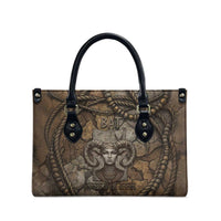 Bat Leather Bag Goddess of the Cosmos Ancient Egyptian Cow Horns Stone