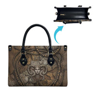 Bat Leather Bag Goddess of the Cosmos Ancient Egyptian Cow Horns Stone