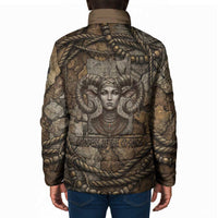 Bat Padded Jacket Goddess of the Cosmos Ancient Egyptian Cow Horns Stone