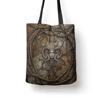 Bat Tote Bag Goddess of the Cosmos Ancient Egyptian Cow Horns Stone