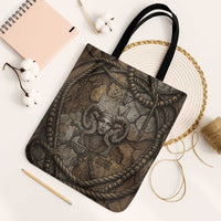 Bat Tote Bag Goddess of the Cosmos Ancient Egyptian Cow Horns Stone