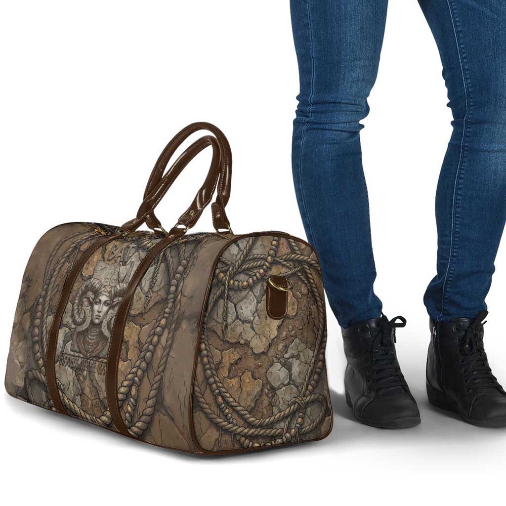 Bat Travel Bag Goddess of the Cosmos Ancient Egyptian Cow Horns Stone