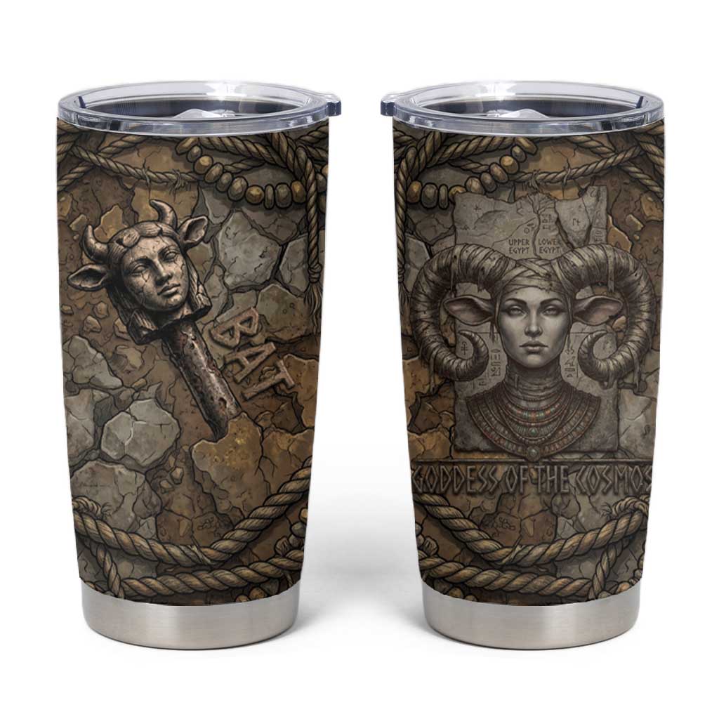 Bat Tumbler Cup Goddess of the Cosmos Ancient Egyptian Cow Horns Stone