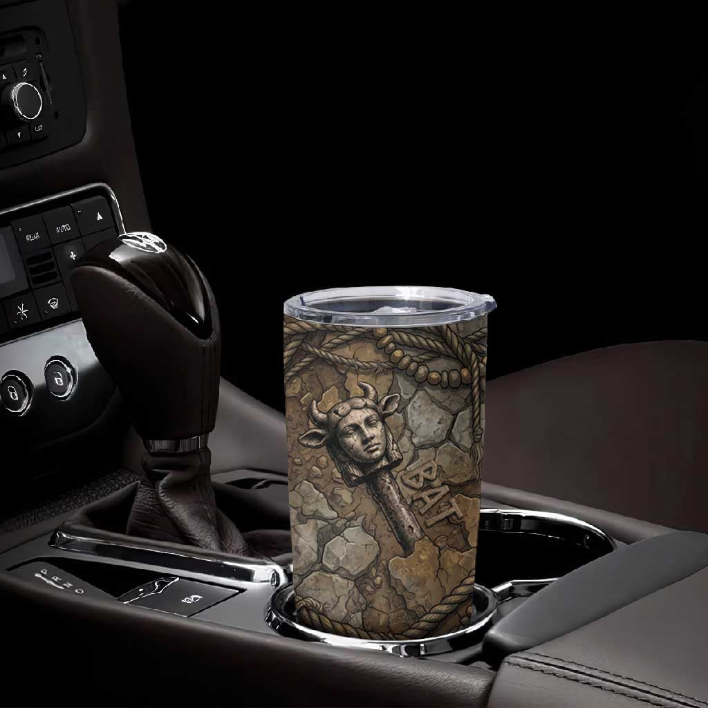 Bat Tumbler Cup Goddess of the Cosmos Ancient Egyptian Cow Horns Stone