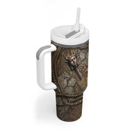 Bat Tumbler With Handle Goddess of the Cosmos Ancient Egyptian Cow Horns Stone