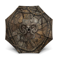 Bat Umbrella Goddess of the Cosmos Ancient Egyptian Cow Horns Stone