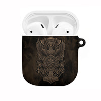 Viking Raven Wolf Vegvisir AirPods Case Nordic Runic Engraving Style